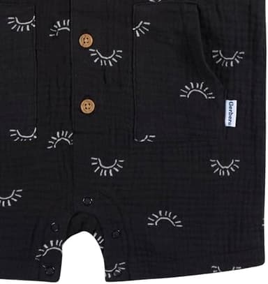 Gerber baby-boys Hooded Cotton Romper - Image 3