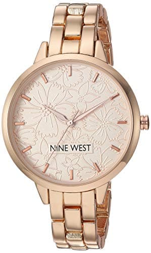 Nine West Women's NW/2226RGRG Rose Gold-Tone Bracelet Watch - Image 1