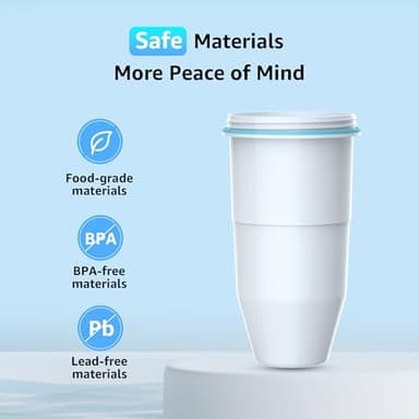 AQUA CREST NSF/ANSI 53 Certified 6-Stage Replacement Water Filters, Replacement for ZR-017 Pitcher Filters and Dispenser Filters, Reduce TDS, Lead, PFOA/PFOS, Chlorine, Bad Taste and Odor,4Packs - Image 4