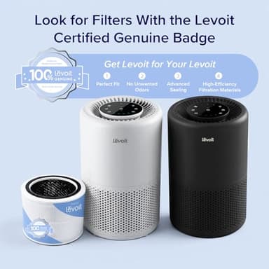 LEVOIT Core 200S-P Replacement Filter, Genuine Core 200S-RF Air Purifier Filters, Supports HEPA Sleep Mode, High-Efficiency Activated Carbon for Removal of Smoke, Odor, Allergens, Pollen, 1 Pack - Image 7