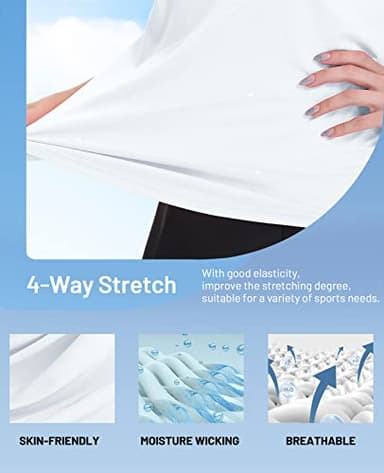 MIER Women's Golf Polo Shirts Collared V Neck Short Sleeve Tennis Shirt, Dry Fit, Moisture Wicking, White, M - Image 4