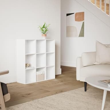 Best Choice Products 9-Cube Storage Organizer, 11in Shelf Opening, Bookcase, Display Shelf, Customizable w/ 3 Removable Back Panels - White - Image 2