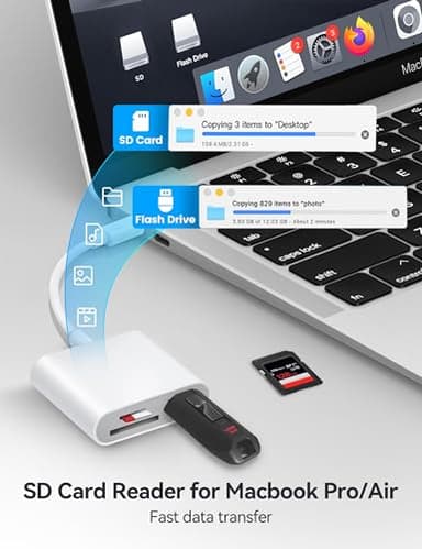 USB C to SD Card Reader, BnmxTek SD Card Adapter with SD MicroSD USB 3 Ports, USBC Memory Card Reader for iPhone 15 16, iPad, Mac, MacBook Pro/Air, Android and More USB-C/Type C Devices - Image 3