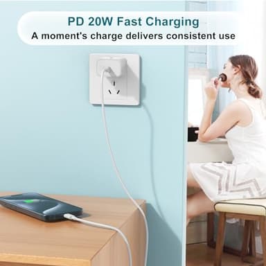 DGVERS Fast Charger for iPhone 17 16 15 Charger Fast Charging 3Pack, 3+6+10ft USBC to USBC Cable Cord &20W Type C Block for iPhone 17/17 Air/17 Pro Max/17 Pro/16 15 Pro Max/Pro/Plus,iPad Pro/Air/Mini - Image 5