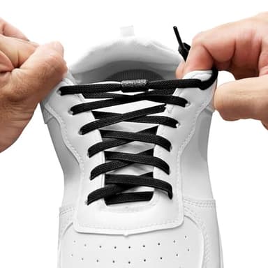 MOCATH 2 Pairs Elastic Shoe Laces for Adults & Kids No Tie Shoelaces for Sneakers Stretch Tieless Flat Shoes Strings Black 39Inch - Image 2
