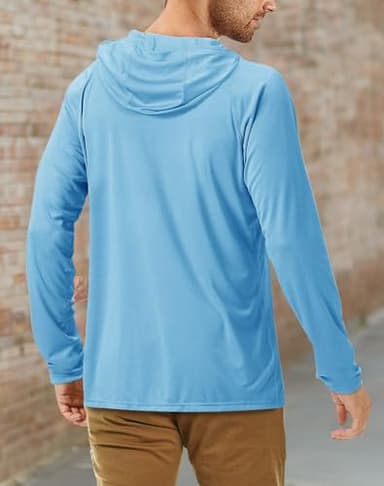 Roadbox 2 Pack UPF 50+ Fishing Shirts for Men Long Sleeve Sun Protection Hoodie Lightweight Outdoor UV Hiking Shirts - Image 6