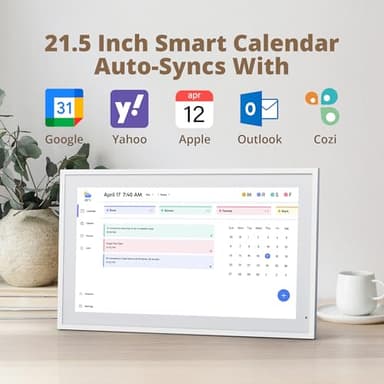 Dragon Touch 21.5 inch Digital Calendar Chore Chart – Interactive Touchscreen, Smart Family Planner, Hearth Display Desk Digital Calendar Seamless Scheduling - Image 2