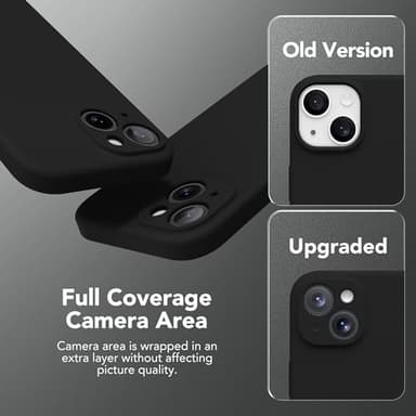 SuydanBox Magnetic for iPhone 13 Case, Compatible with MagSafe, [Full Camera Protection][Screen Protector] Silicone Shockproof Protective Phone Case for iPhone 13 6.1", Black - Image 5