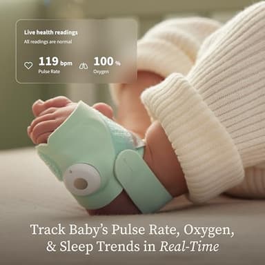 Owlet Dream Duo (3rd Gen) – FDA-Cleared Smart Baby Monitor with Sock & HD Video Cam, Tracks Pulse Rate, Oxygen & Sleep, 2K HD Video, Cry & Motion Alerts, Temp Monitoring - Bedtime Blue - Image 4