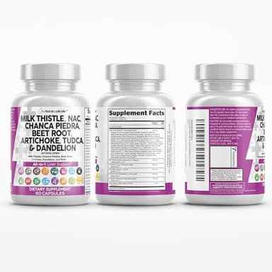 Clean Nutraceuticals Milk Thistle NAC Chanca Piedra Beet Root Artichoke Dandelion Root - Liver Cleanse Detox & Repair Supplement Plus TUDCA Choline & Ginger 60 Count - Image 9