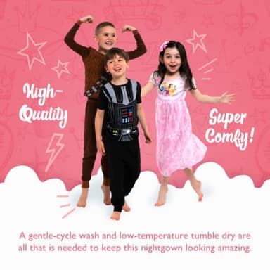 Disney Girls' Princess Fantasy Gown Nightgown, PRINCESS PARTY GOWN 4, 4T - Image 5