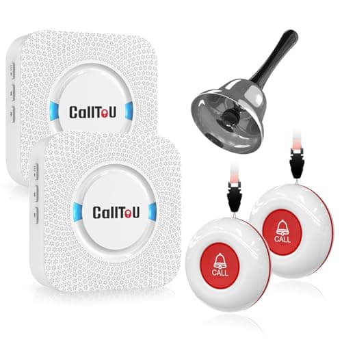 CallToU Wireless Caregiver Pager Smart Monitoring System Alert Buttons Hand Call Bell for Elderly Seniors Patients Nurse Disabled - Image 1