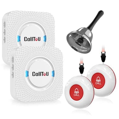 CallToU Wireless Caregiver Pager Smart Monitoring System Alert Buttons Hand Call Bell for Elderly Seniors Patients Nurse Disabled - Image 1