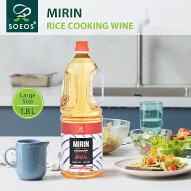 Soeos Mirin, Japanese Cooking Wine, 1.8 L (Pack of 1), Mirin Rice Wine, Authentic Natural Sugar Sweet Rice Cooking Wine for Cooking, Condiments, Seasoning Homemade Sauces, Japanese Seasoning - Image 4