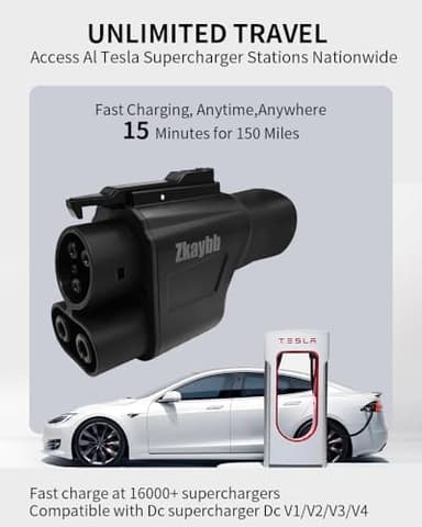 Zkaybb NACS to CCS Adapter, Tesla Supercharger Adapter [Max 500A, 1000V] fit for Rivian,Ford,Mustang,GM EVs,Volvo,Polestar,fit for Tesla V1/V2/V3/V4 DC - Image 5