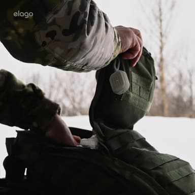 elago Armor Case Compatible with AirPods Pro 3 Case - Carabiner Included, Supports Wireless Charging, Shock Resistant, Full Protection (Stone) - Image 7