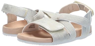 Dr. Scholl's Shoes Islander Toddler Flat Sandal Silver Stretch Gore 12 M - Image 13