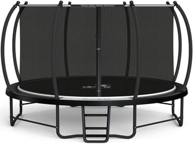 BCAN Trampoline 14FT Trampoline Outdoor with Enclosure for Kids Adults-Black-2025 - Image 1