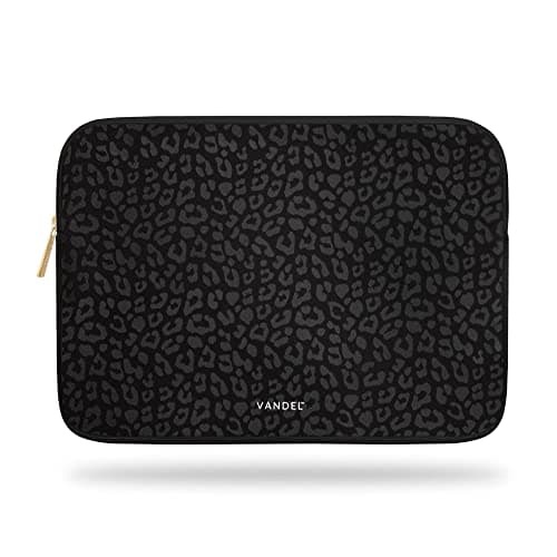 Vandel MacBook Air 13 inch Laptop Sleeve, Fits 13-13.3 inch Laptops: Neoprene MacBook Air & Pro Case, Chromebook, HP Soft Cover | Thin Computer Carrying Bag, Black Leopard Mac (M1 & M2) Pouch - Image 1