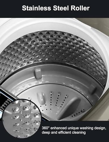 Portable Washing Machine - 2.0 Cu.ft Portable Washer Full-Automatic With LED Display, Compact Washer Ideal for Apartments, Homes, and Dorms, 10 Wash Cycles, Low Noise, IPX4 - Image 7