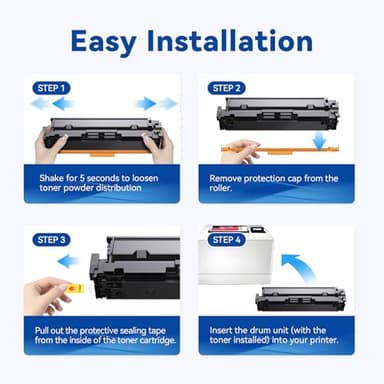 belietop 414A Toner Cartridges (with Chip) High Yield Replacement for HP 414X 414A Works with HP Color Laserjet Pro MFP M479dw M479fdn M479fdw M454dn M454dw M454nw Printer (4 Pack, BK/C/M/Y) - Image 4