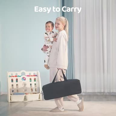 Pamo Babe Travel Crib Lightweight Playpen Baby Playard with Bassinet Portable Mini Playard - Image 8