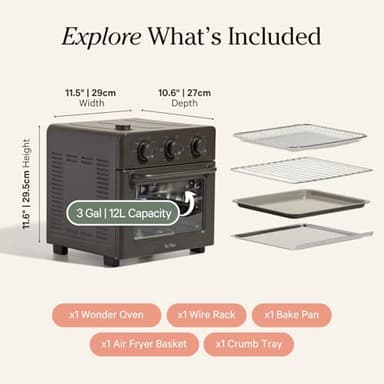 Our Place Wonder Oven | 6-in-1 Air Fryer & Toaster Oven with Steam Infusion | Compact, Countertop Friendly, Fast Preheat, Multifunctional | Air Fry, Toast, Roast, Bake, Reheat & Broil | Char - Image 6