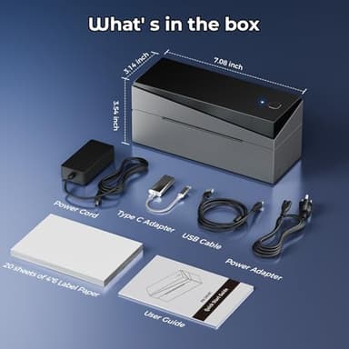Omezizy Bluetooth Shipping Label Printer 4x6, 249BT Thermal Label Printer 4x6 for Small Business, Shipping Packages, Office, Home, Compatible with Android iPhone iPad Windows macOS Tiktok USPS Etsy - Image 9