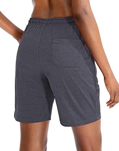 G Gradual Women's Bermuda Shorts Jersey Shorts with Deep Pockets 7" Long Shorts for Women Lounge Walking Athletic (Charcoal, X-Large) - Image 4