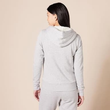 Amazon Essentials Women's Sherpa-Lined Fleece Full-Zip Hooded Jacket (Available in Plus Size), Grey Heather, Large - Image 3