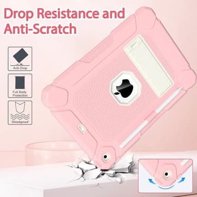 BMOUO Case for iPad 9th 8th 7th Generation (iPad 10.2 inch, 2021/2020/2019), Shockproof Protective iPad 10.2 Case with Built-in Stand/Pencil Holder, Pink - Image 5