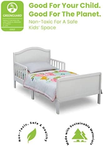 Delta Children Bennett Wood Toddler Bed - Greenguard Gold Certified, Bianca White - Image 6