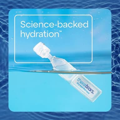 TheraTears Dry Eye Therapy Lubricating Eye Drops for Dry Eyes, Preservative Free eye drops, 30 Single-Use Vials - Image 6