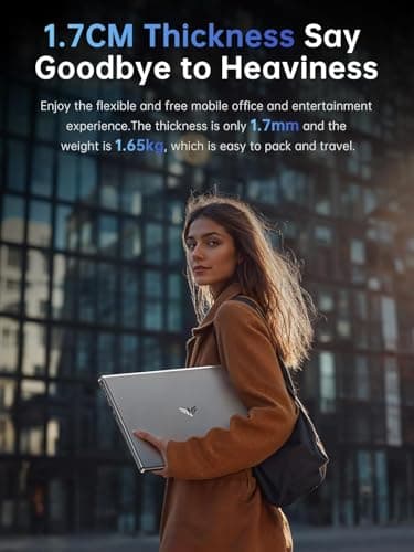 MALLRACE 2025 Laptop Computer with N150 Processor(4C/8T,up to 3.6GHz), 16GB DDR4 512GB NVMe SSD,15.6" Full HD IPS Display,5000mAh Battery, Wi-Fi,Type-C (Full Feature),Webcam - Image 5