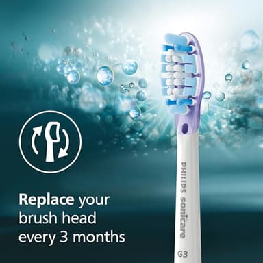 Philips Sonicare G3 Two-in-One - Genuine Replacement Electric Toothbrush Heads, White, 4 Pack One Year Supply, HX9054/65 - Image 8