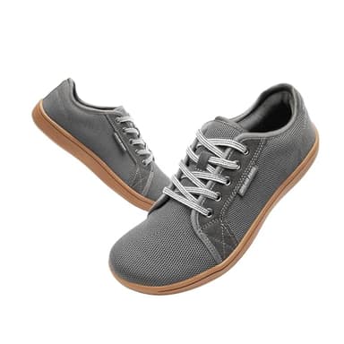 DREAM PAIRS Women's Barefoot Walking Wide Toe Box Zero Drop Minimalist Sneakers Non Slip Breathable Comfortable Lightweight Walking Shoes,Size 9.5W,Grey/Brown,SDWS2401W-W - Image 4