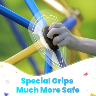 Zupapa 10FT Climbing Dome, Experience Ultimate Fun with The 2025 Upgraded Decagonal Geo Dome Climber - Supports 1000LBS Outdoor Playset and Easy Assembly Play Equipment for Kids (Blue, 10FT) - Image 5