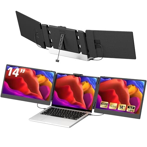 TXV Laptop Screen Extender – 14" Portable Monitor for Laptop, Full HD 1080P IPS Display, USB-C & HDMI, Dual Speakers, 72% Color Gamut, for Work, Travel, Gaming - Image 1