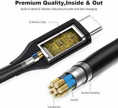 BULL-TECH Replacement for 65W Dell Laptop USB Type C AC Power Adapter Include Power Cord for Dell Latitude 3340 3440 3540 5340 5440 5540 7340 7440 7640 9440 2in1 - Image 7