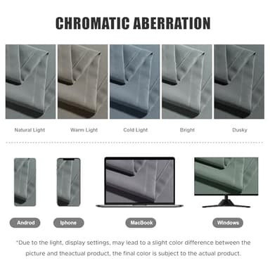 BONZER Waterproof Indoor/Outdoor Curtains for Patio Thick Privacy Extra Wide Grommet Curtains for Bedroom, Living Room, Porch, Pergola, Cabana, 1 Panel, 150W x 84L inch, Grey - Image 5