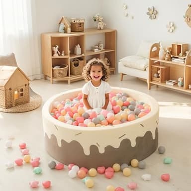 GOGOSO Ball Pit Balls,Plastics Balls for Ball Pit, Stars Hearts Shape for PastelBall for Toddlers Kids - Image 4