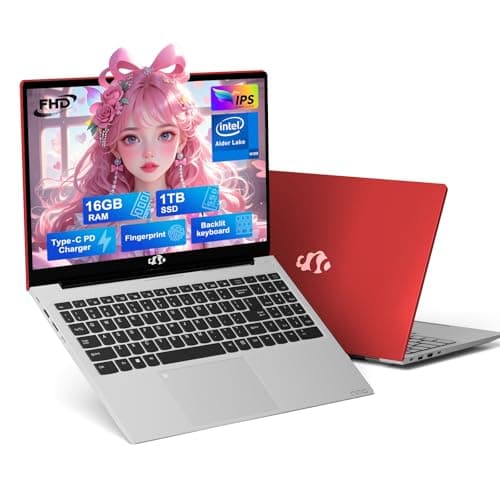 NIMO 15.6 IPS-FHD-Laptop, 16GB RAM 1TB SSD Intel Pentium Quad Core N100, Backlit Keyboard Fingerprint (Beat to i3-1115G4 Up to 3.4GHz) Computer for Student-Home WiFi 6 BT5.2 Win 11 - Image 1
