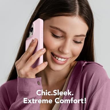 GONEZ for iPhone 15 Pro Max Case Silicone, Compatible with Magsafe, Camera Protector + Screen Protector, Soft Anti-Scratch Microfiber Lining, Liquid Silicone Shockproof Phone Cover, Chalk Pink - Image 9