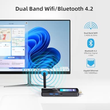 MeLE Fanless Mini PC Stick PCG02, N100 8GB 256GB Compute Stick, Micro Desktop Computer with Full Functional USB-C, 2.4/5G Wi-Fi, 4K Display on Business, Office, Industrial, IoT, Home - Image 8