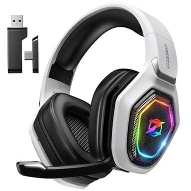 Ozeino 2.4GHz Wireless Gaming Headset for PC, Ps5, Ps4 - Lossless Audio USB & Type-C Ultra Stable Gaming Headphones with Flip Microphone, 40-Hr Battery Gamer Headset for Switch, Laptop, Mobile, Mac - Image 1