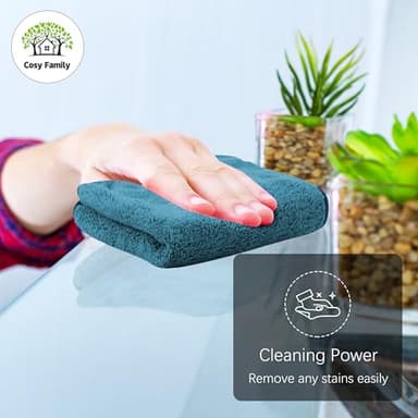 Cosy Family 24 Pack Soft Washcloths Set - 12 x 12 inches, Quick Drying - Highly Absorbent Coral Velvet Fingertip Towel Bathroom Wash Clothes for Bath, Spa, Facial, Kitchen - Light Color - Image 2