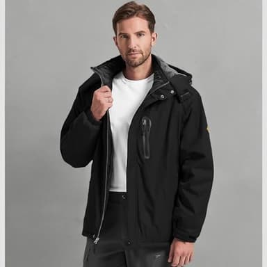 Men's Winter Skiing Jacket Waterproof Warm Snow Fleece LiningCoat Mountain Hooded Windproof Rain Jacket S-6XL - Image 7