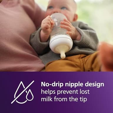 Philips Avent Natural Baby Bottles with Natural Response Nipples (Medium Flow, Flow 3), 9oz, 2-Pack, SCY903/02 - Image 7