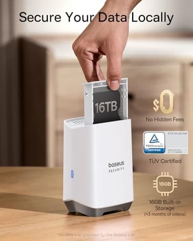 Baseus Solar Security Camera Wireless Outdoor, S1 Pro 2-Cam Kit, Forever Power with Auto Sunlight-Tracking System, Dual Camera with 3K Clarity, No Monthly Fee, 16TB Expandable Local Storage - Image 5