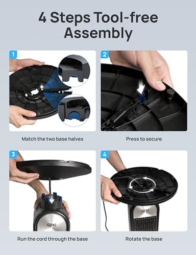 Dreo Tower Fan for Bedroom, Upgraded DC 9 Speeds 25dB Ultra-Quiet Floor Fan, 90° Oscillating Fans with 28ft/s Velocity, 12H Timer, Standing Fan, Bladeless Fan Powerful for Home Office Room - Image 8